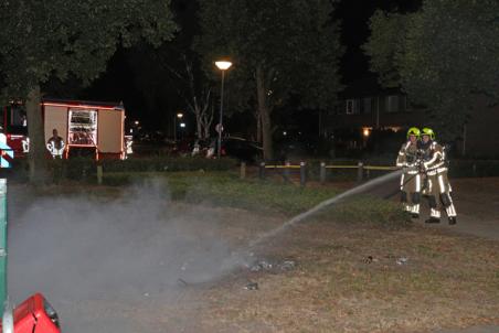 Afval in brand in speeltuin aan het Willaertpark Waalwijk