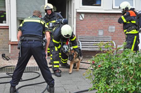 Brandweer redt hond uit brandend huis in Waalwijk