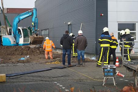 Gaslek bij bedrijf aan de Gompenstraat Waalwijk