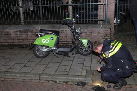 GO Sharing scooter opgeblazen aan de Grotestraat Waalwijk