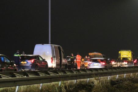 Vier auto’s botsen op de A59 (Maasroute) Waalwijk