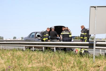 Autobrand op de A59 (Maasroute) Waalwijk