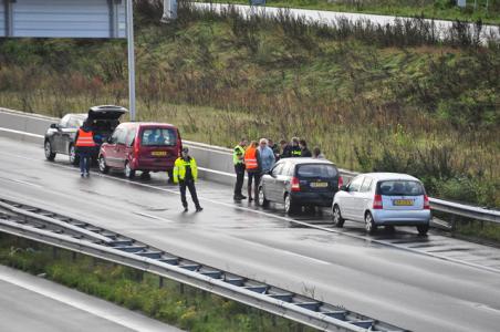 Botsing met vier auto&#039;s bij Waalwijk