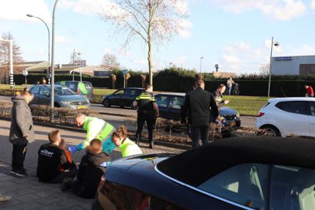 Kop-staart botsing aan de Noorder Parallelweg Waalwijk