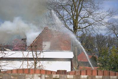 Brand in schuurtje aan de Baardwijksestraat Waalwijk
