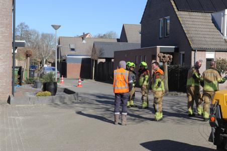 Gaslek door graafwerkzaamheden glasvezel aan de Marga Klompéstraat Waalwijk