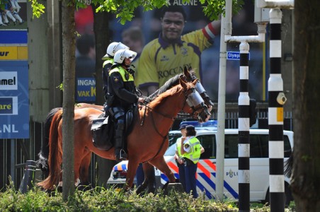 Politie inzet bij wedstrijd RKC- Excelsior aan de Akkerlaan Waalwijk