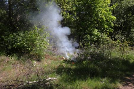 Brand in bossen aan de Drunenseweg Waalwijk