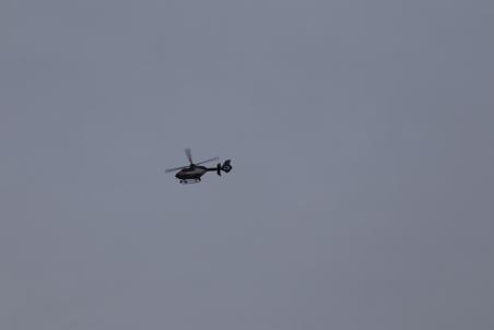 Politiehelikopter geruime tijd boven Waalwijk