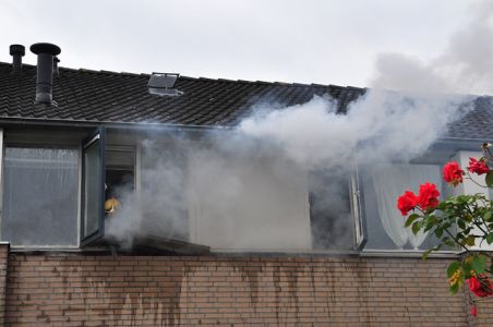 Woningbrand aan de Hugo Wolfstraat Waalwijk