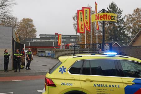 Hulpdiensten rukken uit voor incident in supermarkt aan de Burg. Verwielstraat Waalwijk