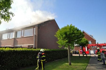 Kleine brand op zolder van woning in Waalwijk
