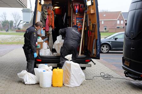 Brand in woning door drugslab aan de Cornelis Verhoevenstraat Waalwijk