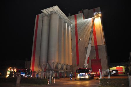 Middelbrand bij Jonker Petfood aan de Vijzelweg Waalwijk