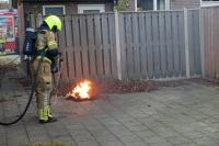 Brandweer blust klein brandje Andreas Zijlmansstraat Waalwijk