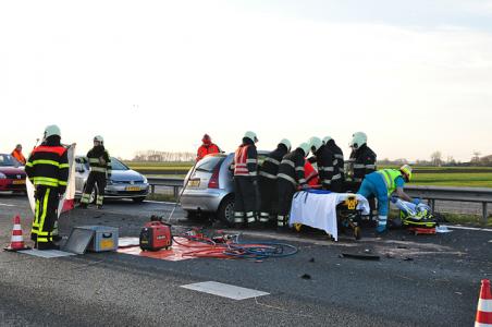 UPDATE: Gewonden bij flink ongeval op de A59 (Maasroute) Waalwijk