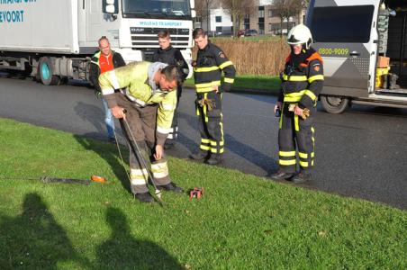 Onderzoek aan Gragtmansstraat in Waalwijk naar mogelijk gaslek