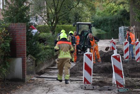 Gaslek door graafwerkzaamheden aan de Dr. Mollerlaan Waalwijk