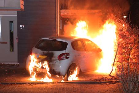 Auto met brandstof overgoten en in brand gestoken aan de Looierij Waalwijk