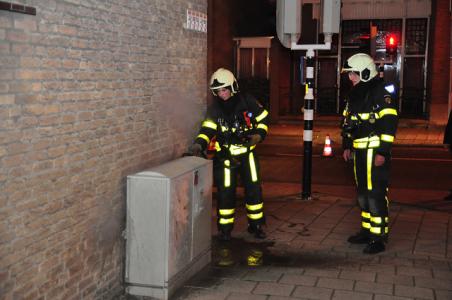 Brand achter stroomkast aan de Stationsstraat Waalwijk