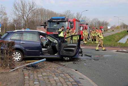 Ongeval op rotonde aan de Noorder-Allee Waalwijk