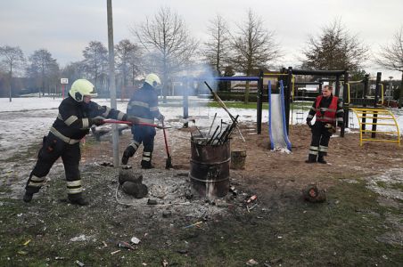 Buitenbrand aan de Frans Halslaan Waalwijk